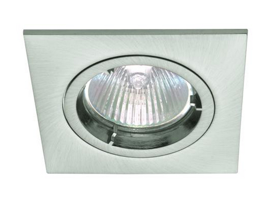 D/L FITTING FIXED SQ WH 54mm w/Lampholder