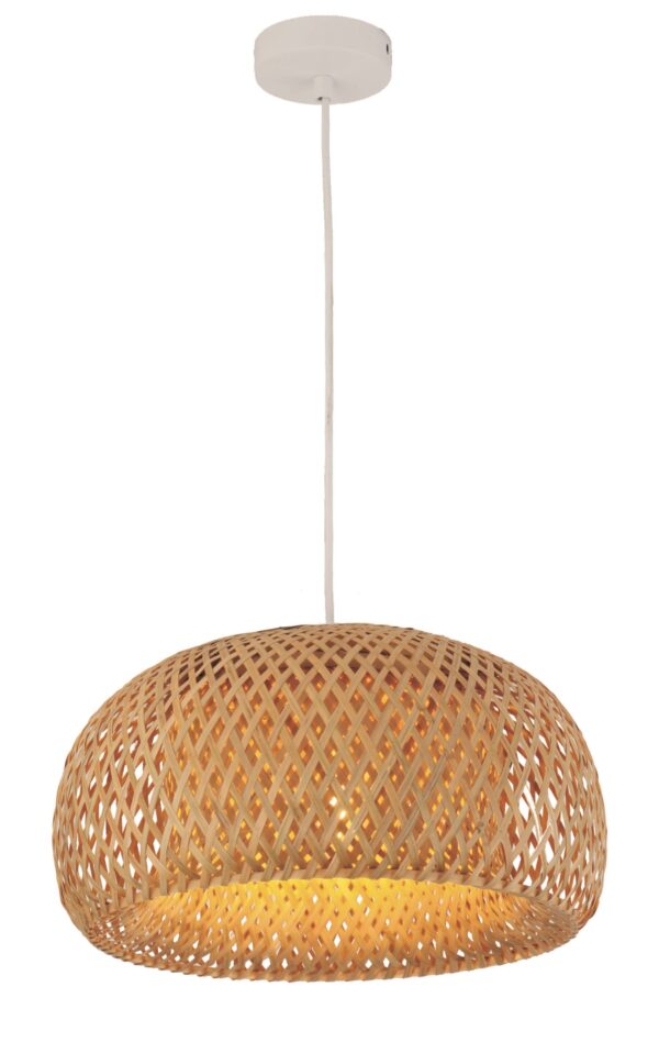 PENDANT ES 40W Lge Bamboo Finish OD450mm x L260mm