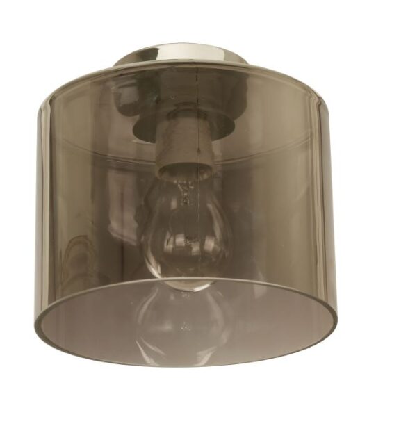 DIY Batten Fitting Smoke Glass OBLONG OD180mm w/Chrome