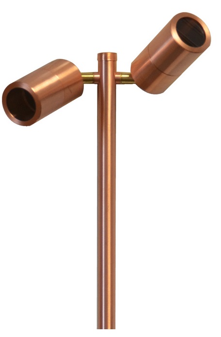 SPIKE D/ADJ 12V MR16 COP IP65 L1000mm Cable encl Post