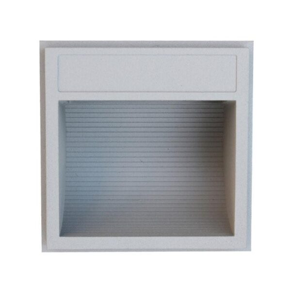 WALL S/M 2.4W SQ Silv 5K IP65 A/Glare 170 Lm