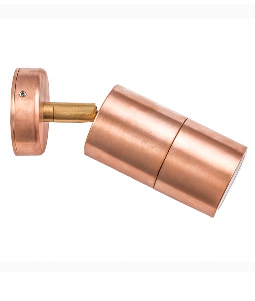 PILLAR S/ADJ 12V MR16 Cop IP65 RND B/Plate