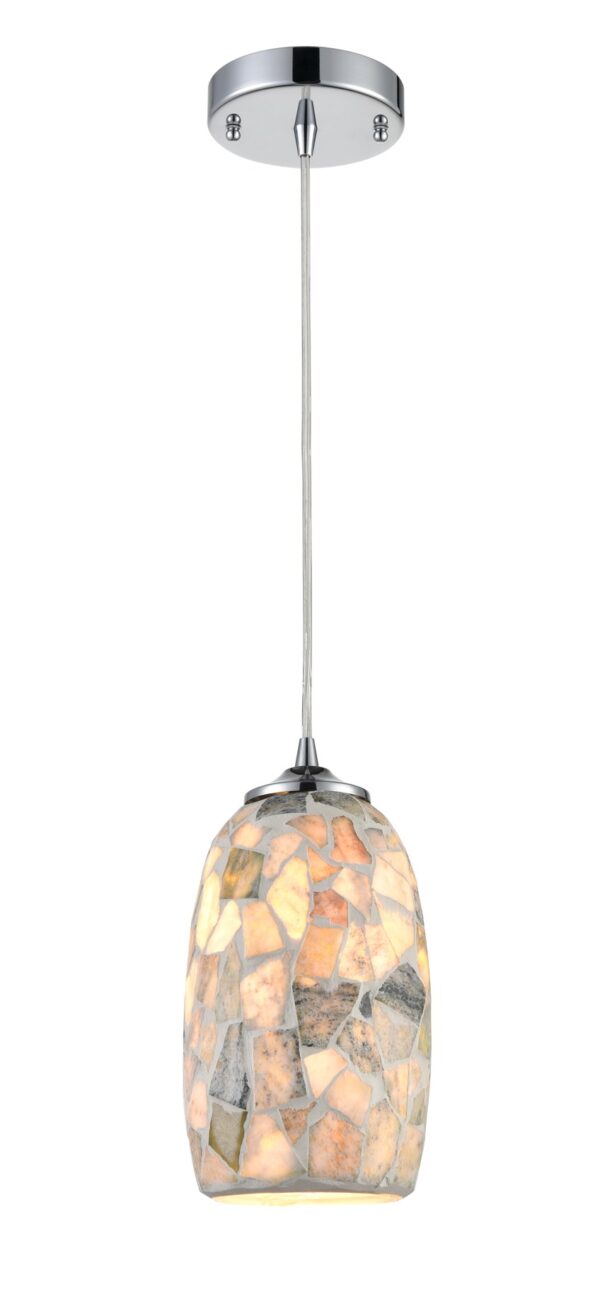 PENDANT ES Light Stone Mosaic Glass ELLIPSE OD136mm