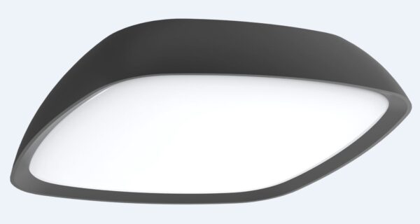 WALL S/M 20W SQ Dark Grey 3K IP65 Opal Diff Rounded 920 Lm