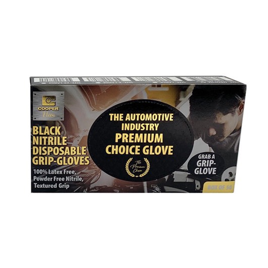 AUTO ACCESS GLOVE Grip Disposable BLK (MED) 50 Pack