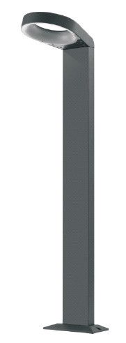 BOLLARD 7W HOOP Grey 3K IP54 H800mm 211 Lm
