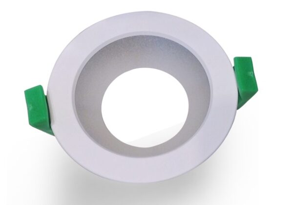 D/L FITTING FIXED RND Matt WH w/silver 70mm L/Glare Archi