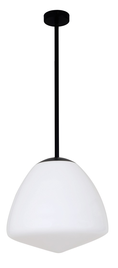 PENDANT ES Matt Black / Frosted (Matt) Tipped Dome Glass OD280mm