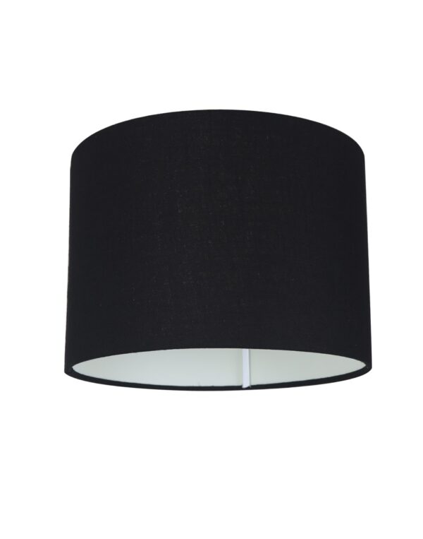 DIY Lampshade Black Fabric DRUM OD320mm