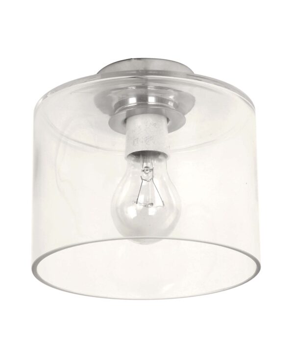 DIY Batten Fitting CLR Glass OBLONG OD180mm w/Chrome