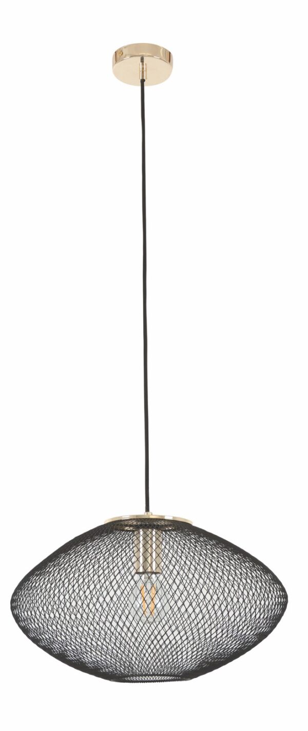 PENDANT ES 60W Blk Sml Stainless Steel OD400mm