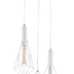 PENDANT ESx3 Wh DIAMOND CAGE x 3 w/RND M/Plate OD390mm