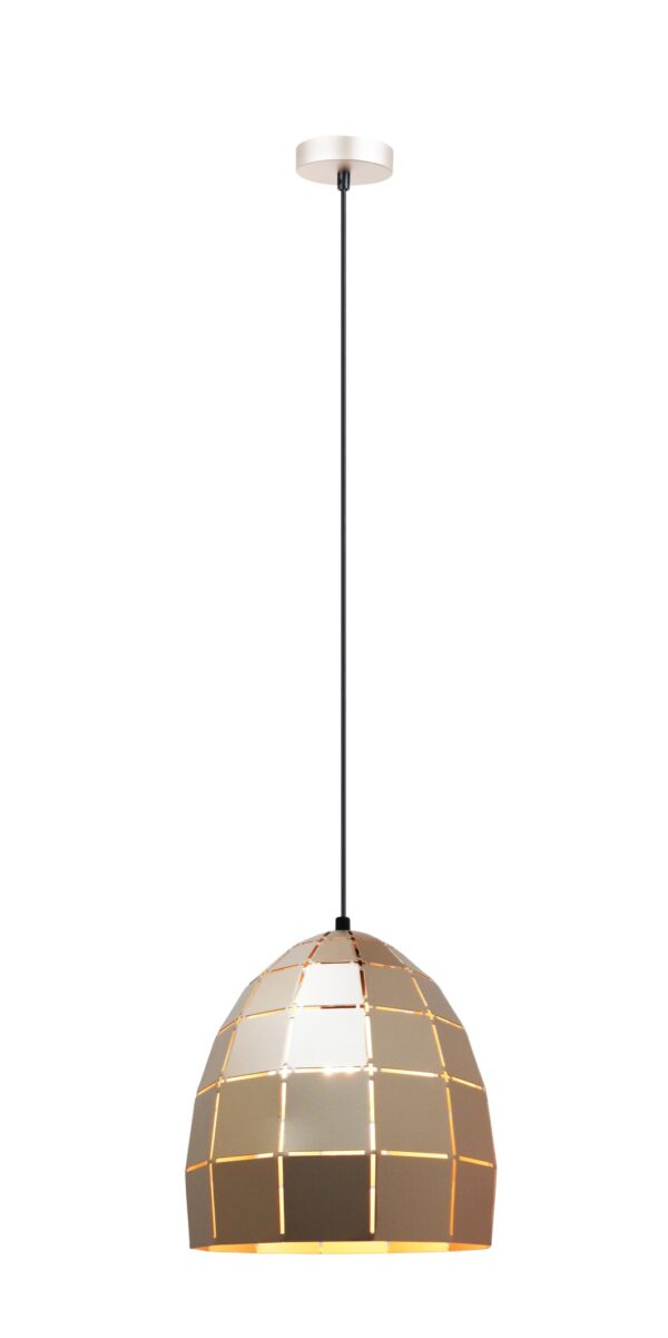 PENDANT ES Champagne Gold Tiled ELLIPSE OD250mm