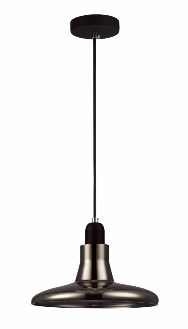 PENDANT GU10 Smoke Blk MARTINI GLASS OD240mm