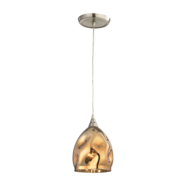 PENDANT ES Gold Dimpled Glass ELLIPSE OD146mm