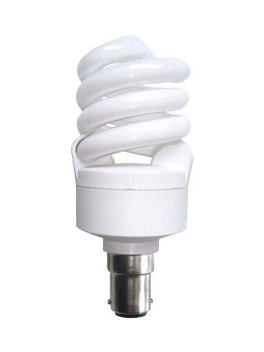 GLOBE CFL SBC T2 SPIRAL 11W 6400K (618 Lumens)