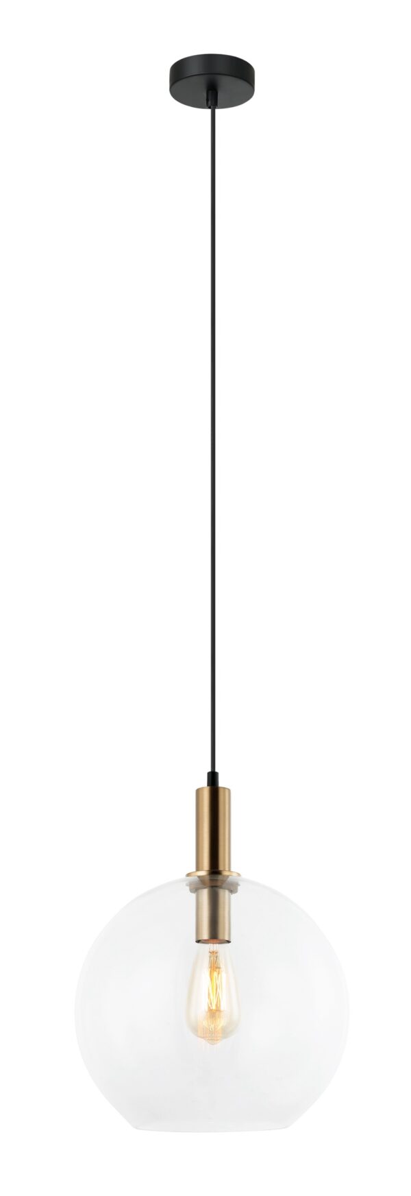 PENDANT ES 40W Clear Wine Glass Extn Bronze Highlight
