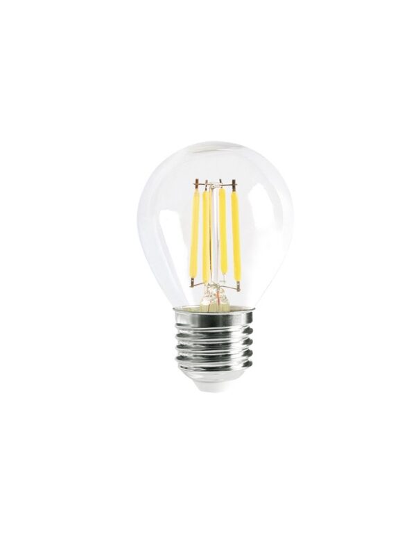 GLOBE LED ES F/RND DIMM Filament 4W 6000K CLR 400 Lm
