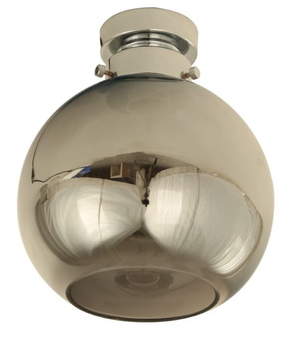 DIY Batten Fitting Smoke (Glass) WINE GLASS OD200mm w/Chrome