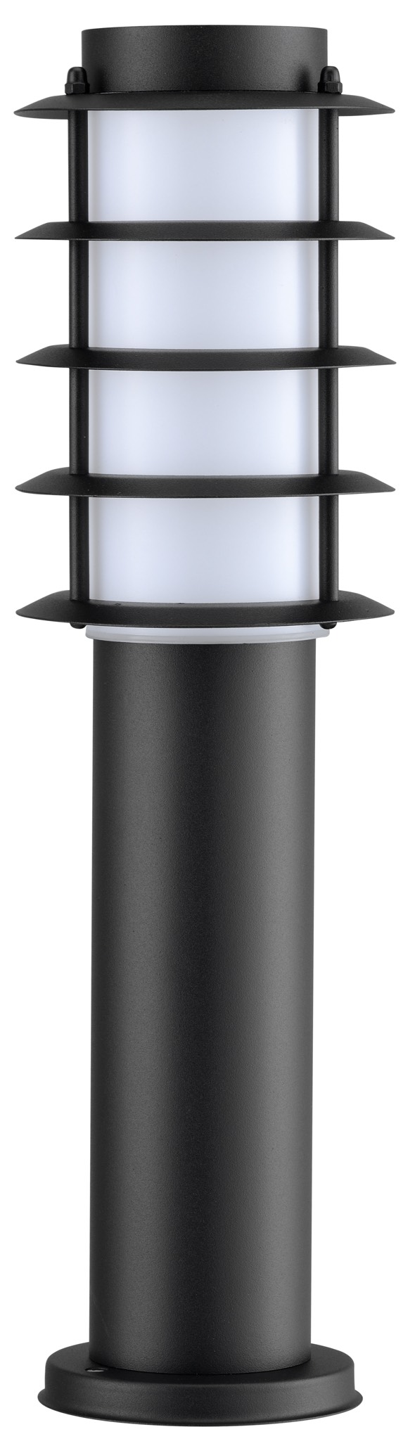BOLLARD SHORT SS304 ES (Max 18W) BLK LOUVERED IP44