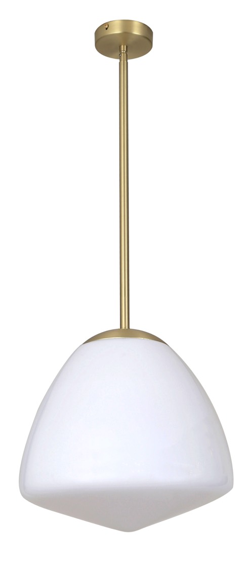 PENDANT ES Antique Brass / Frosted Tipped (Matt) Dome Glass OD280mm