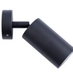 PILLAR S/ADJ GU10 Blk IP65 RND B/Plate