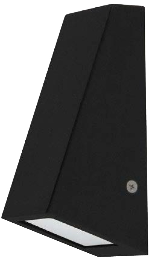 WALL S/M GU10 WEDGE Blk IP44