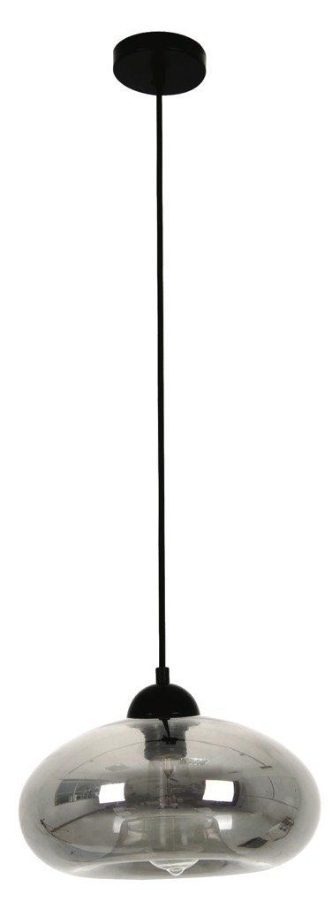 PENDANT ES Smoked Glass OVAL OD275mm