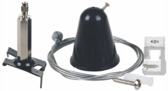 TRACK 3 Circuit 4 Wire Cable Suspension Mnt Ezclick Kit BLk